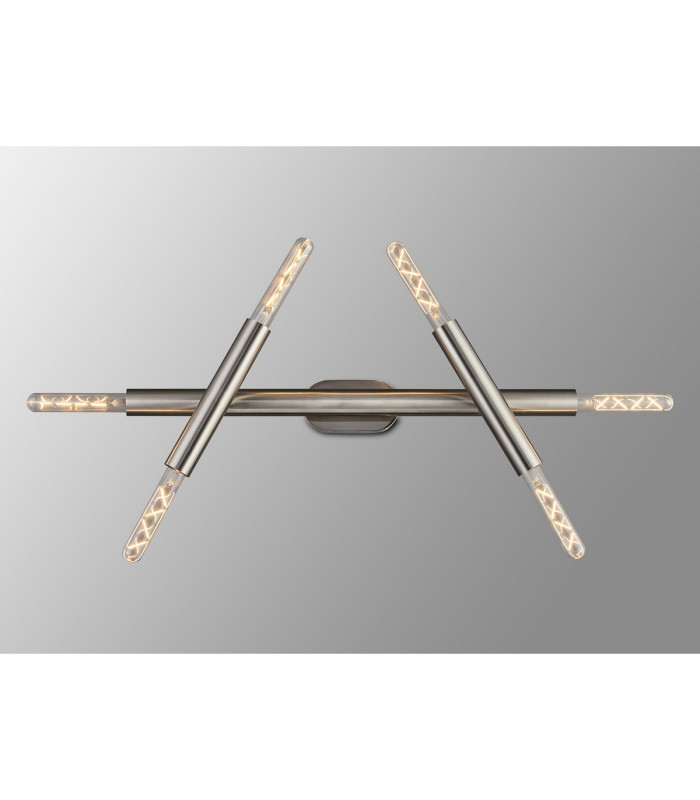 Jackson 3 Arm 6 Light Adjustable Ceiling/Wall E27 Satin Nickel-3