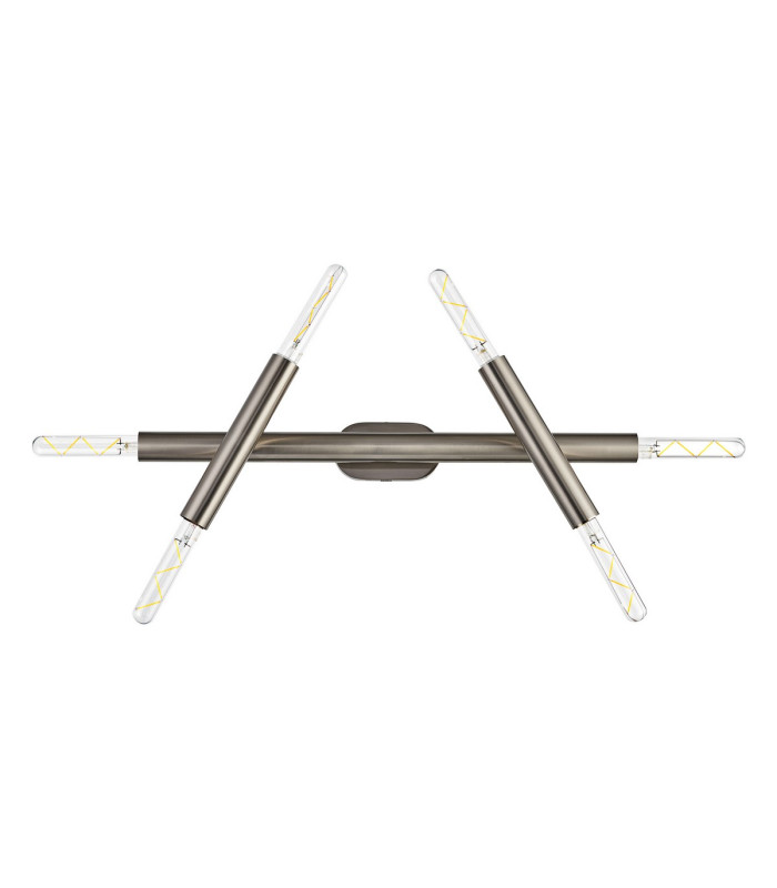 Jackson 3 Arm 6 Light Adjustable Ceiling/Wall E27 Satin Nickel-4