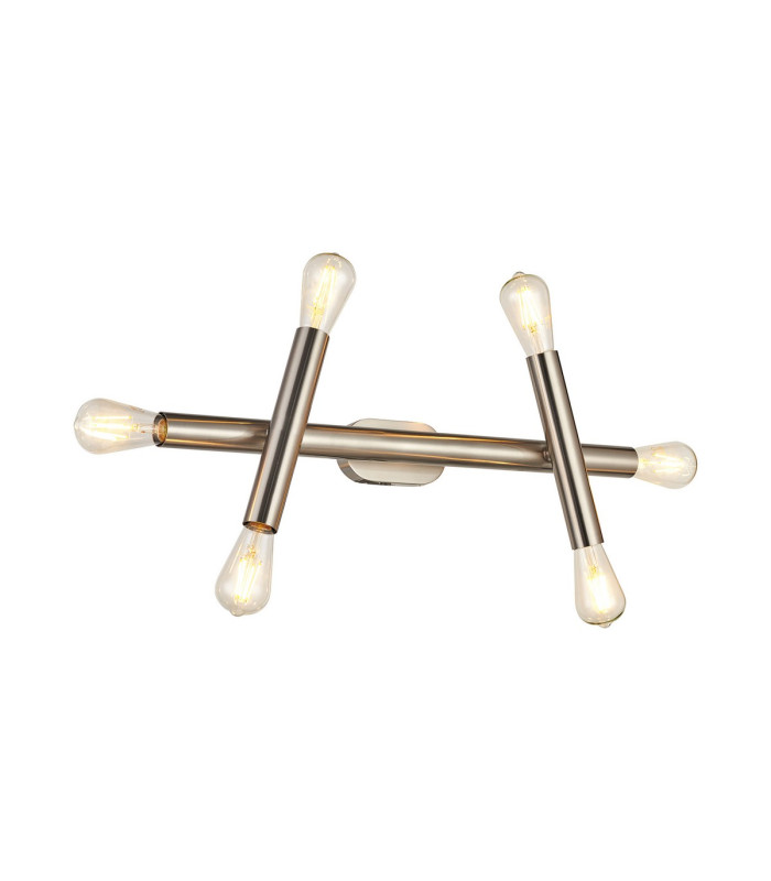 Jackson 3 Arm 6 Light Adjustable Ceiling/Wall E27 Satin Nickel-5