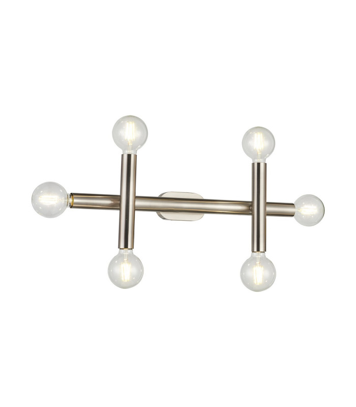Jackson 3 Arm 6 Light Adjustable Ceiling/Wall E27 Satin Nickel-10