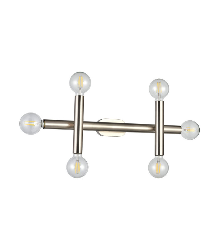 Jackson 3 Arm 6 Light Adjustable Ceiling/Wall E27 Satin Nickel-11