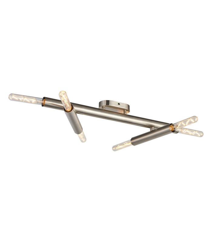 Jackson 3 Arm 6 Light Adjustable Ceiling/Wall E27 Satin Nickel-12