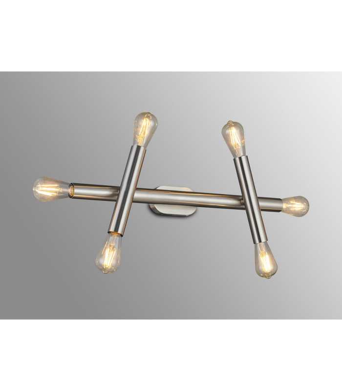 Jackson 3 Arm 6 Light Adjustable Ceiling/Wall E27 Satin Nickel-14