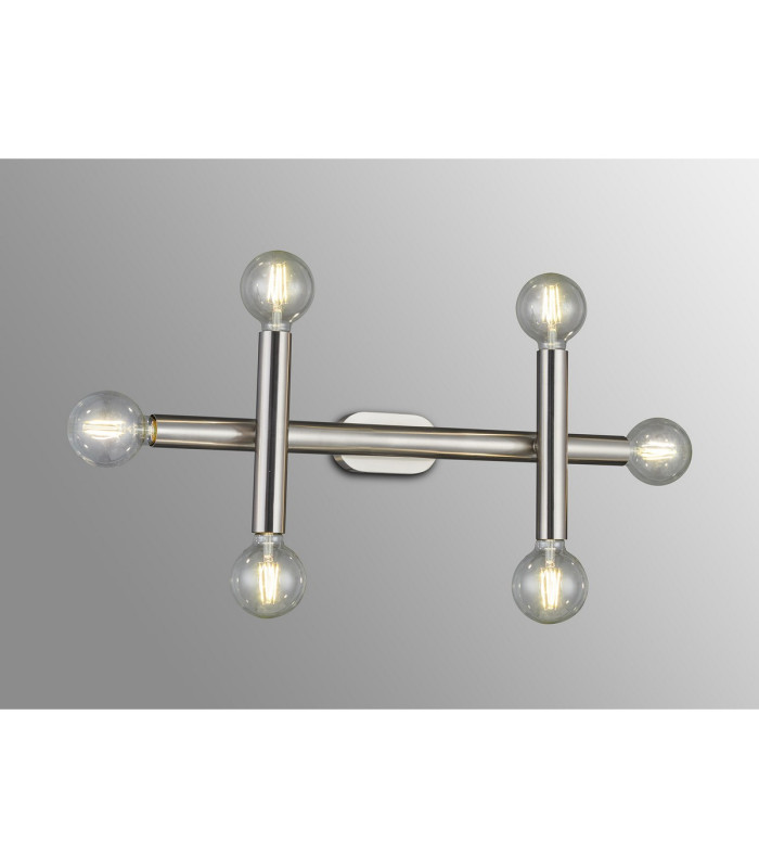 Jackson 3 Arm 6 Light Adjustable Ceiling/Wall E27 Satin Nickel-16