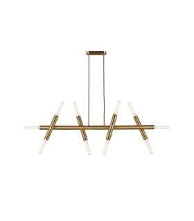 Jackson 5 Arm 10 Light Linear Adjustable Pendant E27 Antique Gold-1