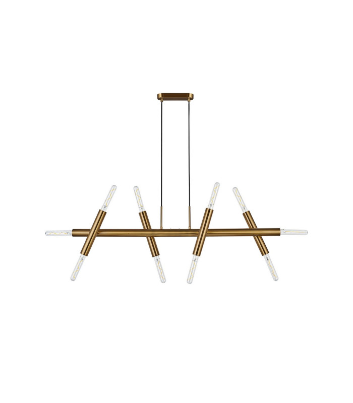 Jackson 5 Arm 10 Light Linear Adjustable Pendant E27 Antique Gold-4