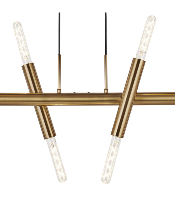 Jackson 5 Arm 10 Light Linear Adjustable Pendant E27 Antique Gold-8