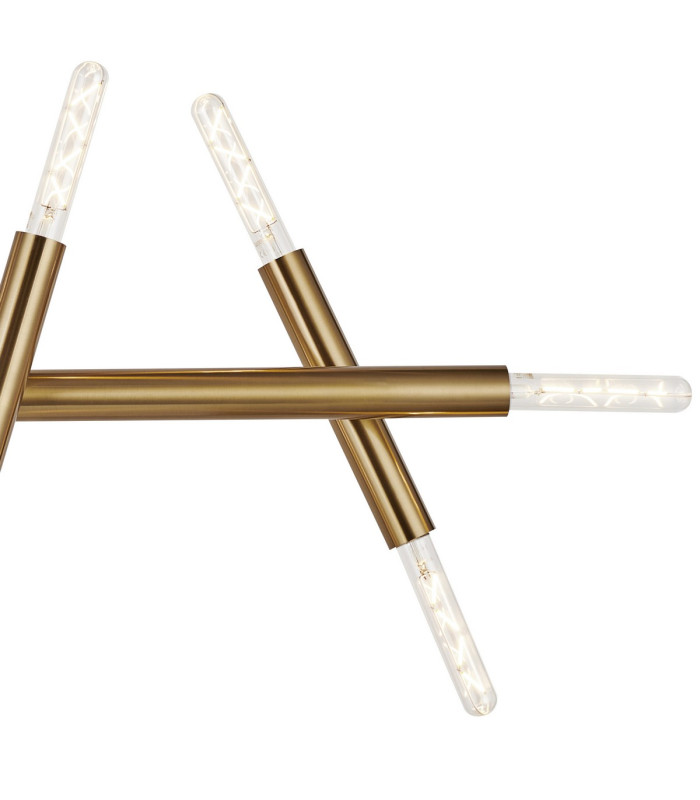 Jackson 5 Arm 10 Light Linear Adjustable Pendant E27 Antique Gold-9