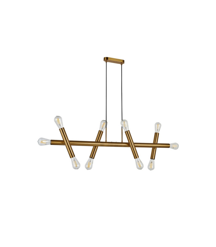 Jackson 5 Arm 10 Light Linear Adjustable Pendant E27 Antique Gold-10