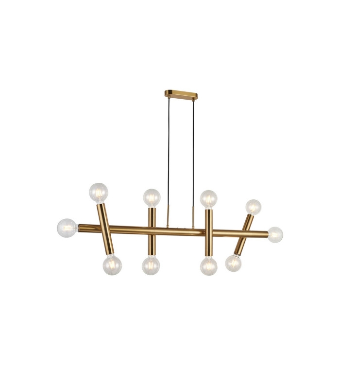 Jackson 5 Arm 10 Light Linear Adjustable Pendant E27 Antique Gold-11