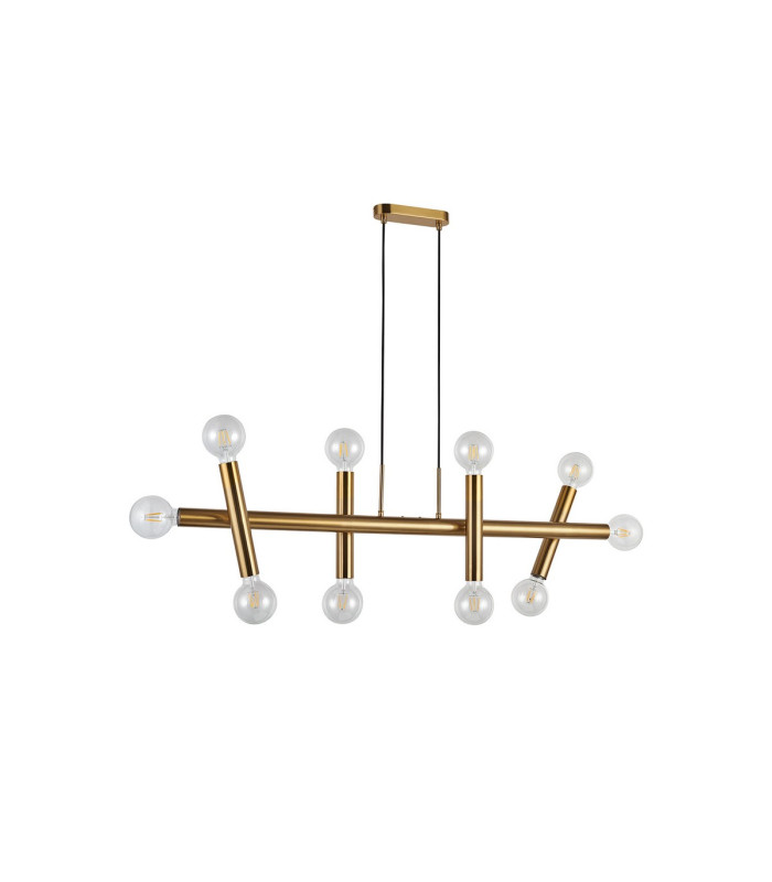 Jackson 5 Arm 10 Light Linear Adjustable Pendant E27 Antique Gold-12