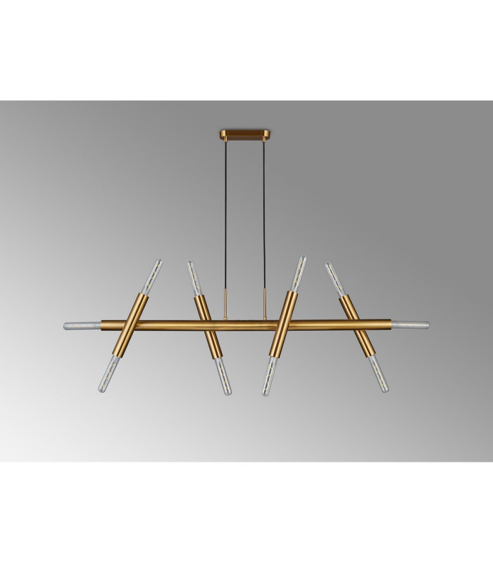 Jackson 5 Arm 10 Light Linear Adjustable Pendant E27 Antique Gold-13