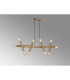 Jackson 5 Arm 10 Light Linear Adjustable Pendant E27 Antique Gold-14