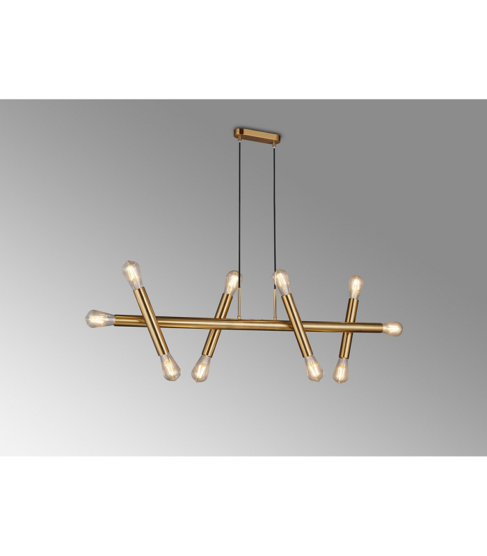 Jackson 5 Arm 10 Light Linear Adjustable Pendant E27 Antique Gold-14