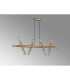 Jackson 5 Arm 10 Light Linear Adjustable Pendant E27 Antique Gold-15