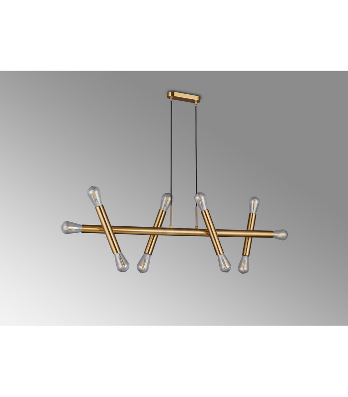 Jackson 5 Arm 10 Light Linear Adjustable Pendant E27 Antique Gold-15