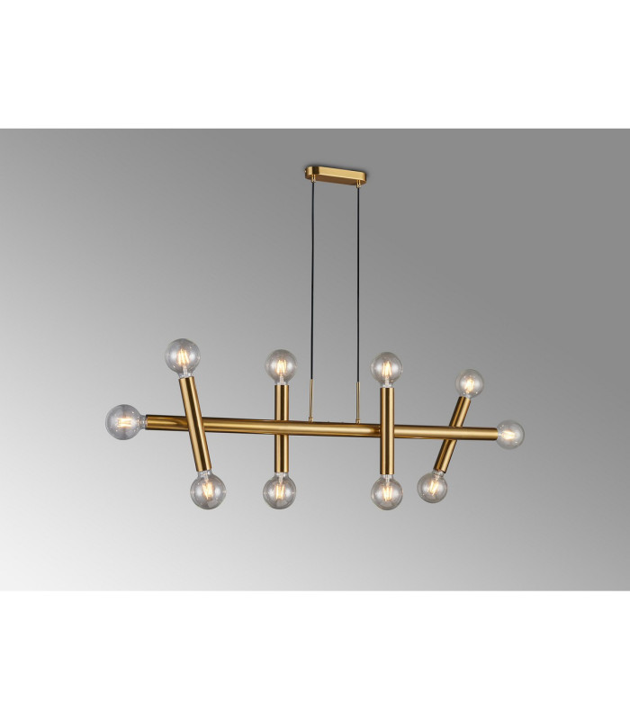 Jackson 5 Arm 10 Light Linear Adjustable Pendant E27 Antique Gold-16