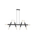 Jackson 5 Arm 10 Light Linear Adjustable Pendant E27 Satin Black-1