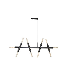 Jackson 5 Arm 10 Light Linear Adjustable Pendant E27 Satin Black-1