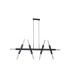 Jackson 5 Arm 10 Light Linear Adjustable Pendant E27 Satin Black-4