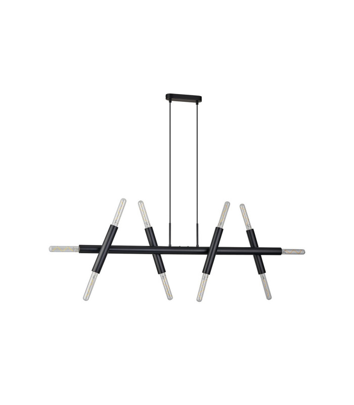 Jackson 5 Arm 10 Light Linear Adjustable Pendant E27 Satin Black-4