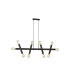 Jackson 5 Arm 10 Light Linear Adjustable Pendant E27 Satin Black-5