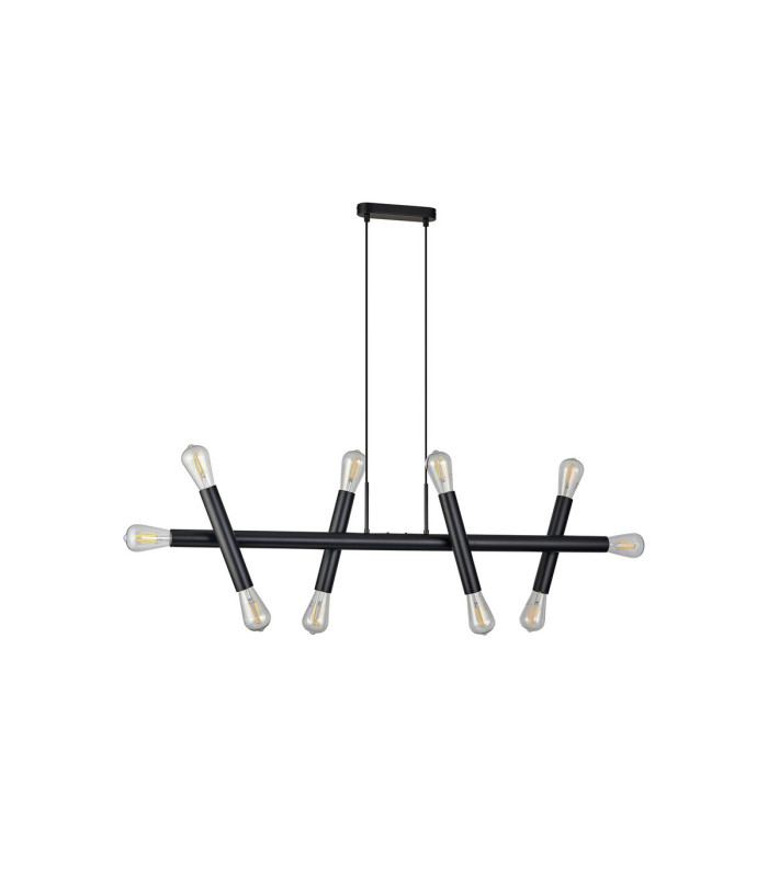 Jackson 5 Arm 10 Light Linear Adjustable Pendant E27 Satin Black-9