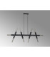 Jackson 5 Arm 10 Light Linear Adjustable Pendant E27 Satin Black-10