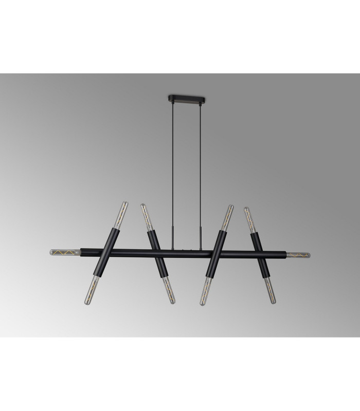 Jackson 5 Arm 10 Light Linear Adjustable Pendant E27 Satin Black-10