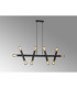 Jackson 5 Arm 10 Light Linear Adjustable Pendant E27 Satin Black-11