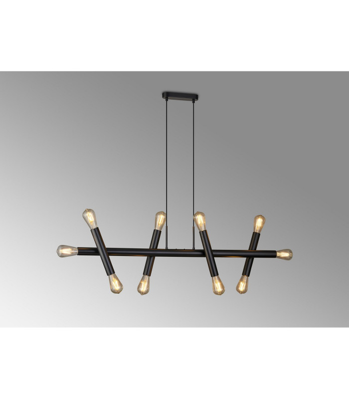 Jackson 5 Arm 10 Light Linear Adjustable Pendant E27 Satin Black-11