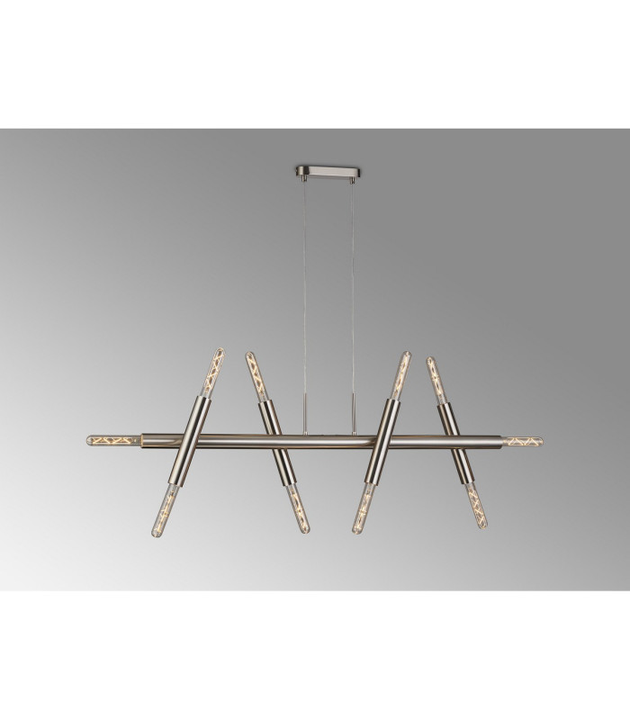 Jackson 5 Arm 10 Light Linear Adjustable Pendant E27 Satin Nickel-3
