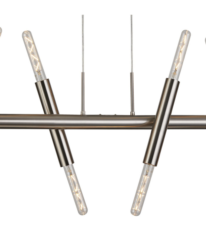 Jackson 5 Arm 10 Light Linear Adjustable Pendant E27 Satin Nickel-6