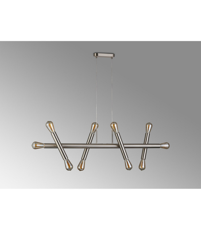 Jackson 5 Arm 10 Light Linear Adjustable Pendant E27 Satin Nickel-12