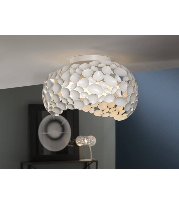 5 Light Flush Ceiling Light Matt White, G9 - 1
