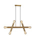 Jackson 3 Arm 6 Light Linear Adjustable Pendant/Semi Flush E27 Antique Gold-10