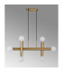 Jackson 3 Arm 6 Light Linear Adjustable Pendant/Semi Flush E27 Antique Gold-12