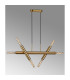 Jackson 3 Arm 6 Light Linear Adjustable Pendant/Semi Flush E27 Antique Gold-13