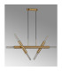 Jackson 3 Arm 6 Light Linear Adjustable Pendant/Semi Flush E27 Antique Gold-14