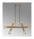 Jackson 3 Arm 6 Light Linear Adjustable Pendant/Semi Flush E27 Antique Gold-15
