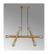 Jackson 3 Arm 6 Light Linear Adjustable Pendant/Semi Flush E27 Antique Gold-16