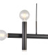 Jackson 3 Arm 6 Light Linear Adjustable Pendant/Semi Flush E27 Satin Black-6