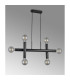 Jackson 3 Arm 6 Light Linear Adjustable Pendant/Semi Flush E27 Satin Black-8