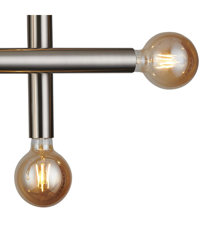 Jackson 3 Arm 6 Light Linear Adjustable Pendant/Semi Flush E27 Satin Nickel-8