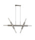 Jackson 3 Arm 6 Light Linear Adjustable Pendant/Semi Flush E27 Satin Nickel-9
