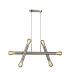Jackson 3 Arm 6 Light Linear Adjustable Pendant/Semi Flush E27 Satin Nickel-10