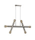 Jackson 3 Arm 6 Light Linear Adjustable Pendant/Semi Flush E27 Satin Nickel-11