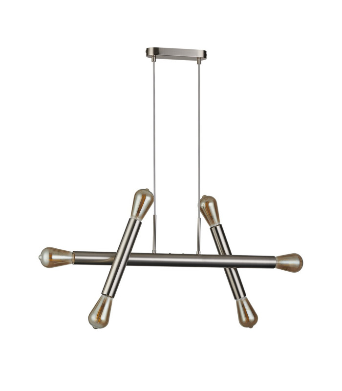 Jackson 3 Arm 6 Light Linear Adjustable Pendant/Semi Flush E27 Satin Nickel-11
