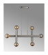 Jackson 3 Arm 6 Light Linear Adjustable Pendant/Semi Flush E27 Satin Nickel-12