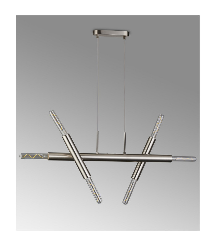 Jackson 3 Arm 6 Light Linear Adjustable Pendant/Semi Flush E27 Satin Nickel-14